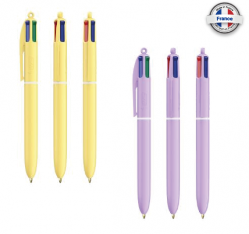 Bic 4couleur Pastel impression Quadri
