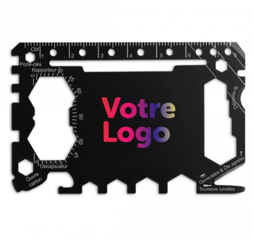 Carte outil multifonction en acier inoxydable